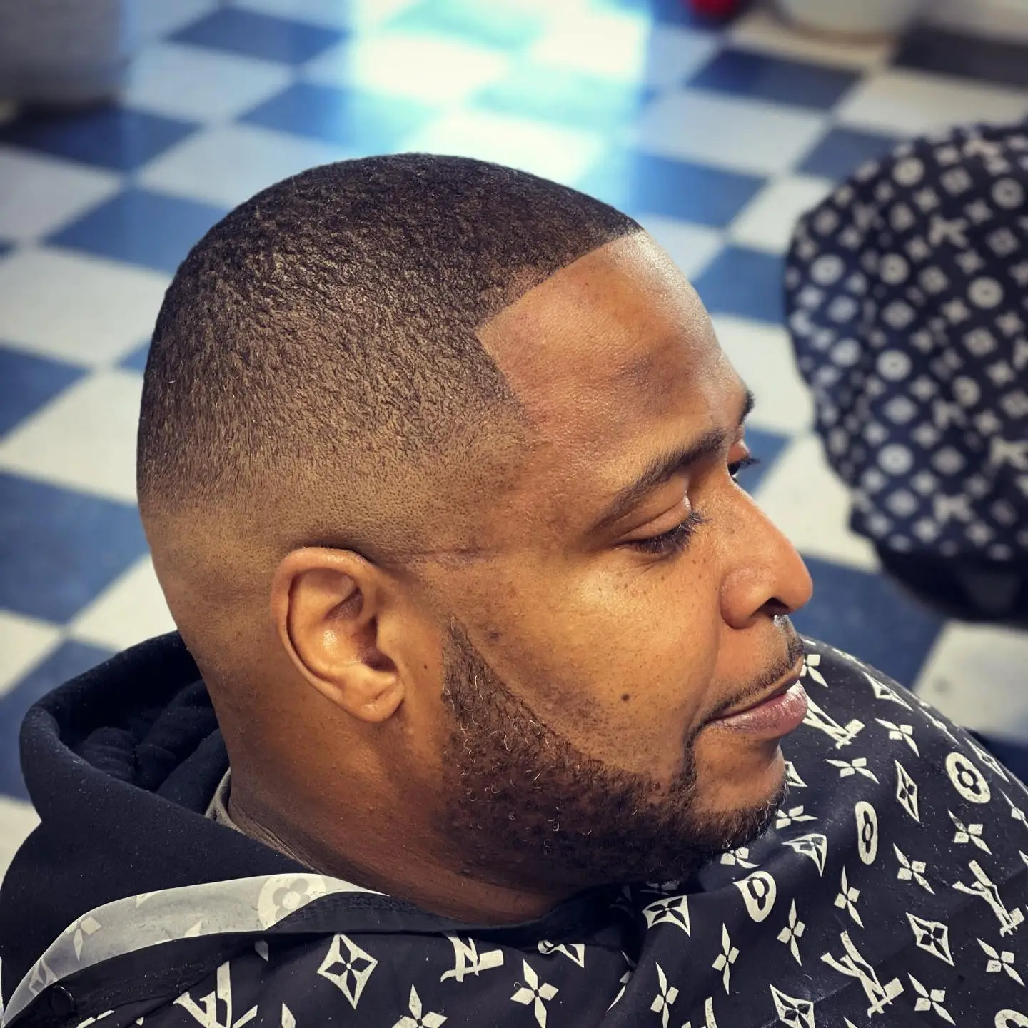 Fade and beard, side view